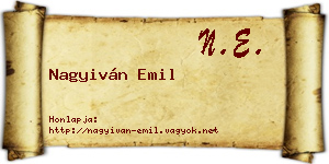 Nagyiván Emil névjegykártya