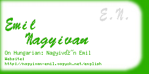 emil nagyivan business card